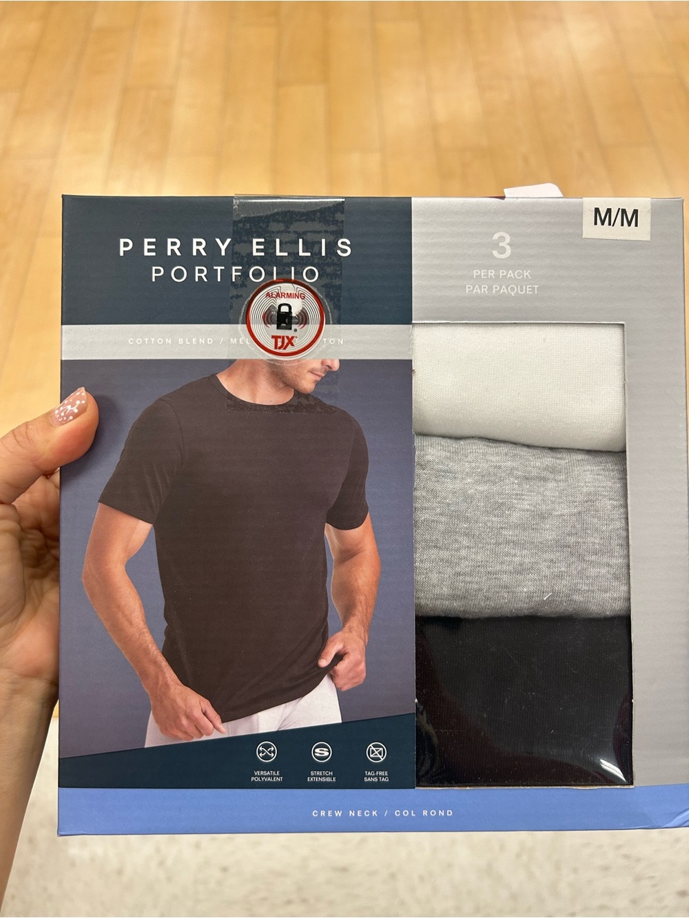Perry Ellis Men’s 3-Pack Crew Neck T-Shirts
